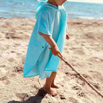 Lade das Bild in den Galerie-Viewer, Badeponcho Türkis perfekt zum Rumtoben am Strand
