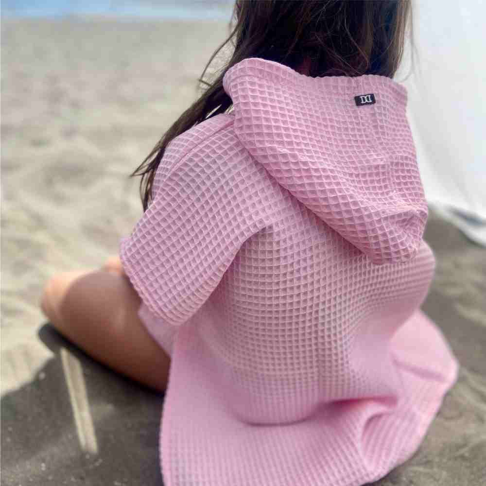 Badeponcho Rosa zum Einkuscheln nach dem Baden